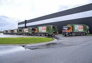 Photo de Biosort à Beringen, une usine de tri de traitement des déchets.