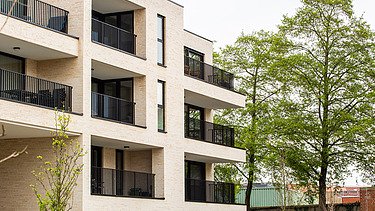 Foto van Nieuwland, een residentieel complex in Gent.