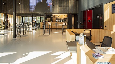 Cultuurhuis Herbakker Eeklo Photo of the foyer of Cultuurhuis Herbakker in Eeklo.