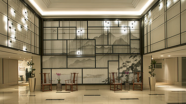 Een foto van de lobby van het Tangla Hotel in Brussel.