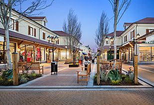 Photo of a street in Designer Outlet Center Vancouver in Canada.