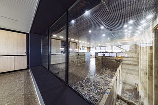 Foto die binnen in Biostoom in Beringen werd genomen, een biostoomcentrale voor afvalverwerking.