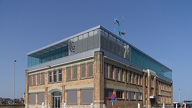 Foto van MRCC in Oostende, het Maritiem Reddings- en Coördinatiecentrum.