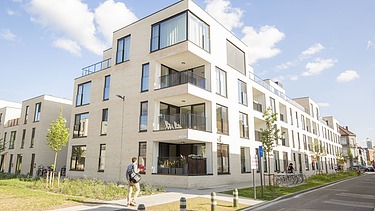 Photo de Nieuwland, un complexe résidentiel à Gand.