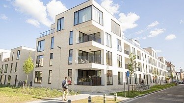 Photo de Nieuwland, un complexe résidentiel à Gand.