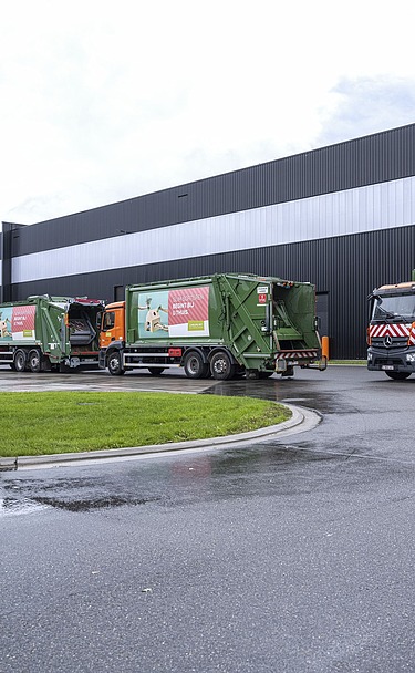 Photo de Biosort à Beringen, une usine de tri de traitement des déchets.