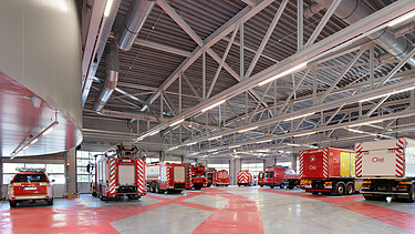 Photo de l'aire de transit de la nouvelle caserne de pompiers de Lokeren.