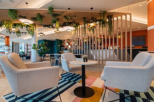 Photo de l'hall de l'hôtel et restaurant de B&B Hotels à Diegem.