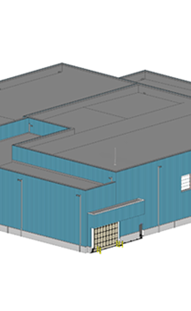ROC-gebouw NIRAS Dessel Renderbeeld van het ROC-gebouw voor NIRAS op de Belgoprocess site in Dessel.
