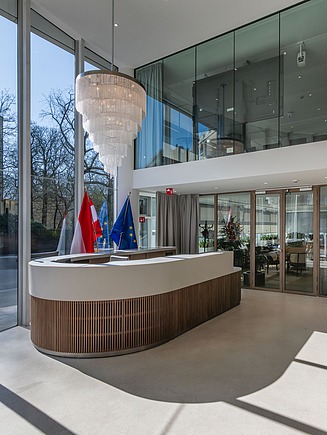 projectteam van het nieuwe AT60 - Oostenrijkse Kamer van Koophandel in Brussel.