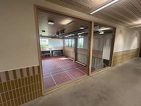 Photo of a sports hall in the new Lyceum Lakbors (Focus Noord) in Deurne.