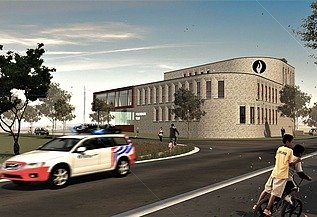 Renderbeeld van het nieuwe Politiekantoor in Tervuren-Vossem.