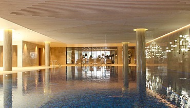 A photo of the swimming pool at the Tangla Hotel in Brussels.