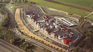 Photo du Factory Outlet Center Rosada à Roosendaal : un complexe commercial moderne.