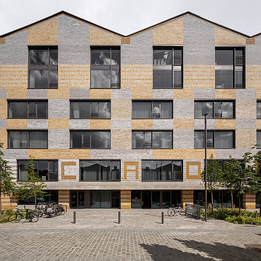 Foto van het nieuwe Stemstroomgebouw van Campus Cadix in Antwerpen.