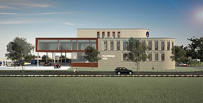 Render image of the new Police Station in Tervuren-Vossem.