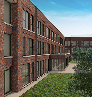  Renderbeeld van het nieuwe woonzorgcentrum WZC Christine in Ekeren