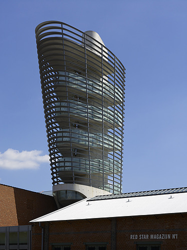 Photo of the Red Star Line Museum's striking viewing tower.