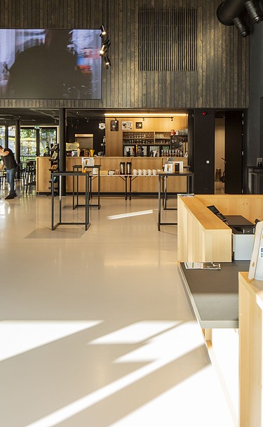 Photo of the foyer of Cultuurhuis Herbakker in Eeklo.
