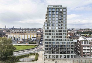 Photo of Stapelplein, a residential project in Ghent featuring two buildings with 125 residential units.