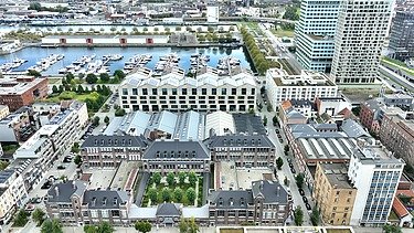 Photo de drone du Campus Cadix à Anvers.