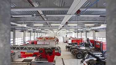 Hasselt Fire Station Photo of the staging area in the fire station at Campus H. on the Albert Canal in Hasselt.