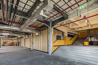 Photo of a hallway and staircase at Thor Central in Thor Park in Genk.