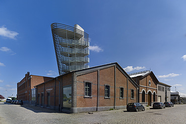 Red Star Line Museum Antwerp Photo of the Red Star Line Museum with its striking viewing tower resembling the mantel of a cruise ship.