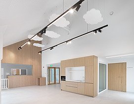 Photo of the nursery at De Gendarmerie, a multifunctional social community center in Aalst.