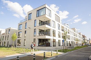 Foto van Nieuwland, een residentieel complex in Gent.