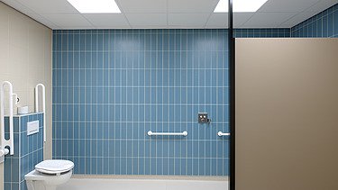 Photo of a shower room in the new RCF Christine in Ekeren