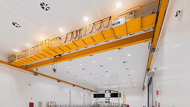 Photo de la nouvelle salle blanche de SABCA à Lummen.