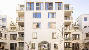 Foto van het gebouw Palazzo van Stapelplein, een woonproject in Gent dat bestaat uit twee gebouwen met in totaal 125 woonutits.