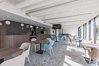 Photo de la cafétéria du nouveau WZC Kimpenhof Oudsbergen