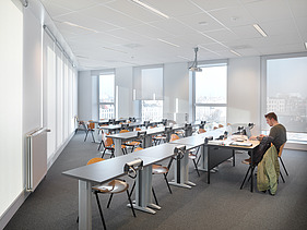 Syntra Berchem Photo of a classroom in the Syntra school building in Antwerp-Berchem.