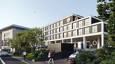 B&B Hotels Diegem Render image of the exterior of B&B Hotels in Diegem.