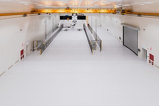 Photo de la nouvelle salle blanche de SABCA à Lummen.