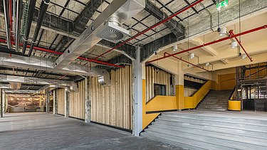 Photo of a hallway and staircase at Thor Central in Thor Park in Genk.