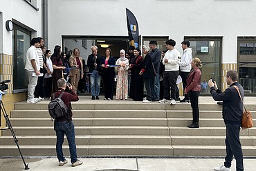 Photo de l’ouverture officielle de Focus Noord, un nouveau campus éducatif de l’Enseignement communal d’Anvers à Deurne-Nord.