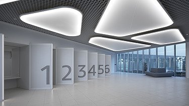 Photo of a large hall at AZ Zeno in Knokke.