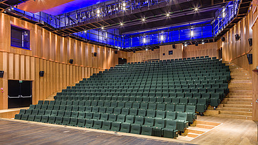 Photo of the theater auditorium of the Leietheater in Deinze.