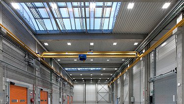 Image de l'entrepôt dans le centre de services d'Elia à Kruisem.