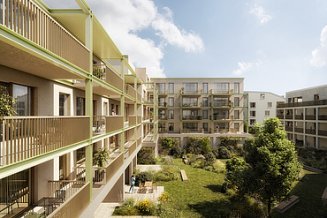Renderbeeld van WOL-U project in Zaventem, een grootschalig en duurzaam woonproject.