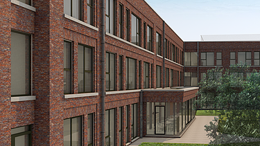  Renderbeeld van het nieuwe woonzorgcentrum WZC Christine in Ekeren