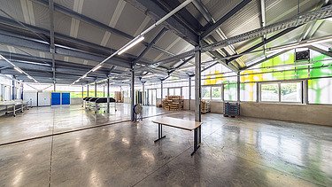 Foto van een werkplaats in de nieuwe tuinbouwcampus De Wijnpers in Leuven.