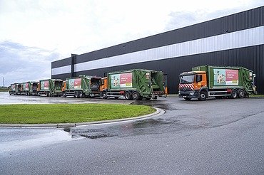 Photo de Biosort à Beringen, une usine de tri de traitement des déchets.