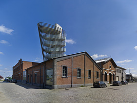 Red Star Line Museum Antwerp Photo of the Red Star Line Museum with its striking viewing tower resembling the mantel of a cruise ship.