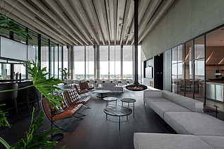 Relaxation room headquarters H. Essers Genk Photo of the relaxation room in the new headquarters of H. Essers in Genk.