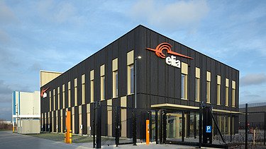 Foto van het kantoorgebouw van het nieuwe service center voor Elia in Kruisem.