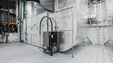 Photo de détail de la nouvelle salle blanche de SABCA à Lummen.